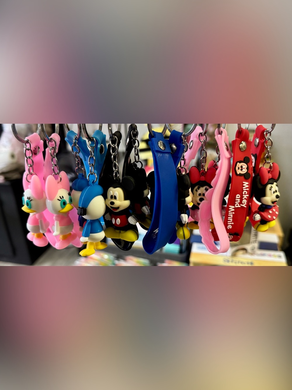 Disney Mickey & Friends Keychain Set with Strap 2/$10